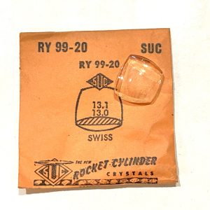 Verre montre SUC RY 99-20 - SWISS - 13,1x13 [NOS] (Watch crystal)