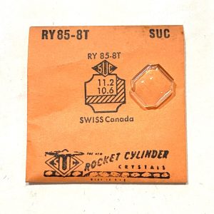 Verre montre SUC RY 85-8T - SWISS Canada - 11,2x10,6 [NOS] (Watch crystal)