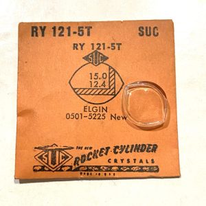 Verre montre SUC RY 121-5T - ELGIN 0501-5225 New - 15x12,4 [NOS] (Watch crystal)