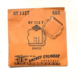 Verre montre SUC RY 112T - SWISS - 14,2x13,2 [NOS] (Watch crystal)