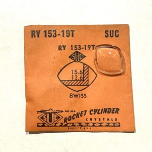 Verre montre SUC RY 153-19T - SWISS - 15,6x12,6 [NOS] (Watch crystal)