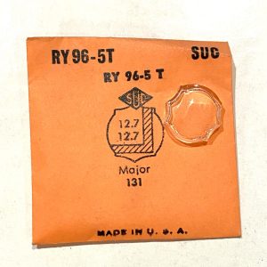 Verre montre SUC RY 96-5T - Major 131 - 12,7x12,7 [NOS] (Watch crystal)