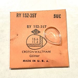 Verre montre SUC RY 152-35T - CROTON WALTHAM - 15,6x11,4 [NOS] (Watch crystal)