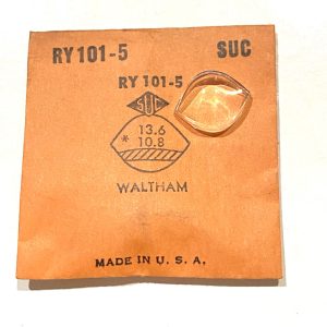 Verre montre SUC RY 101-5 - WALTHAM - 13,6x10,8 [NOS] (Watch crystal)