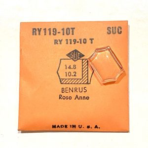 Verre montre SUC RY 119-10T - BENRUS Rose Anne - 14,8x10,2 [NOS] (Watch crystal)