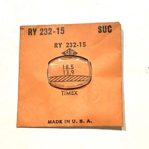 Verre montre SUC RY 232-15 - TIMEX - 18,5x13,9 [NOS] (Watch crystal)