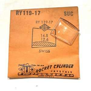 Verre montre SUC RY 119-17 - SWISS - 14,8x12,6 [NOS] (Watch crystal)