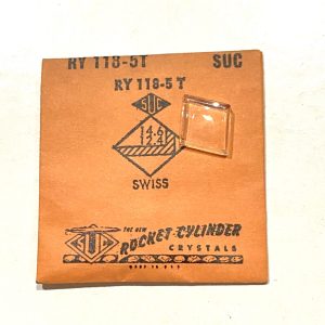 Verre montre SUC RY 118-5T - SWISS - 14,6x12,4 [NOS] (Watch crystal)
