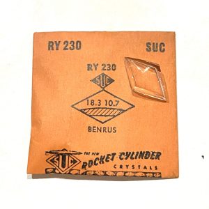 Verre montre SUC RY 230 - BENRUS - 18,3x10,7 [NOS] (Watch crystal)