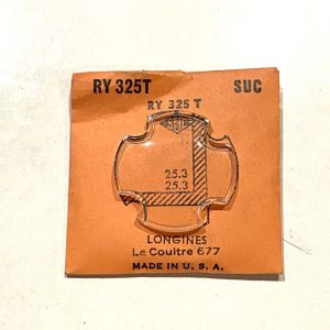Verre montre RY 325T - LONGINES Le Coultre 677 - 25,3x25,3 [NOS] (Watch crystal)
