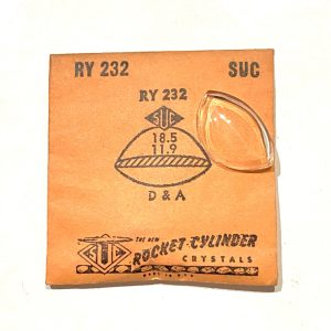 Verre montre SUC RY 232 - D&A - 18,5x11,9 [NOS] (Watch crystal)