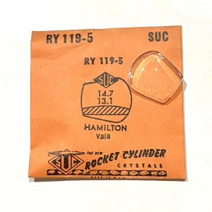 Verre montre SUC RY 119-5 - HAMILTON Vala - 14,7x13,1 [NOS] (Watch crystal)