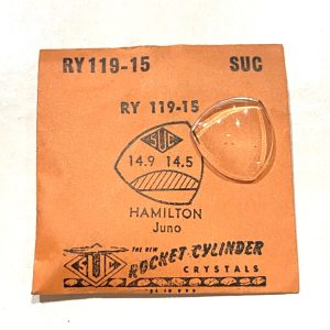 Verre montre SUC RY 119-15 - HAMILTON Juno - 14,9x14,5 [NOS] (Watch crystal)
