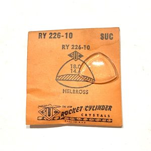 Verre montre SUC RY 226-10 - HELBROS - 18x14 [NOS] (Watch crystal)