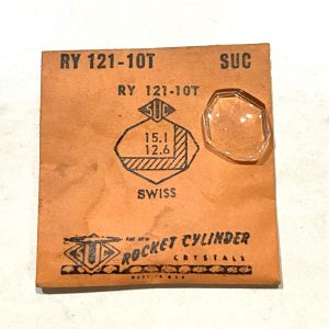 Verre montre SUC RY 121-10T - SWISS - 15,1x12,6 [NOS] (Watch crystal)