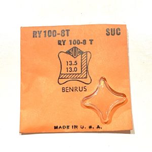 Verre montre SUC RY 100-8T - BENRUS - 13,5x13 [NOS] (Watch crystal)