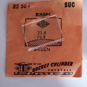 Verre montre SUC RS 564 - GRUEN - 21,4x15,8 [NOS] (Watch crystal)