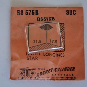 Verre montre SUC RS 575B - LEWIT LONGINES STAR - 21,5x17,5 [NOS] (Watch crystal)