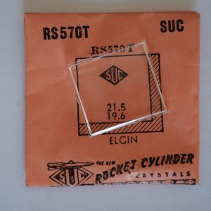 Verre montre SUC RS 570T - ELGIN - 21,5x19,6 [NOS] (Watch crystal)