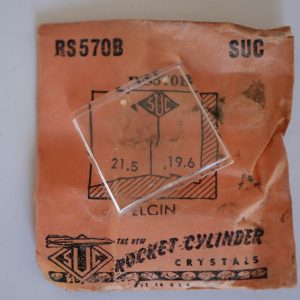 Verre montre SUC RS 570B - ELGIN - 21,5x19,6 [NOS] (Watch crystal)