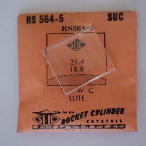 Verre montre SUC RS 564-5 - I.D.W.C ELITE - 21,4x18,8 [NOS] (Watch crystal)