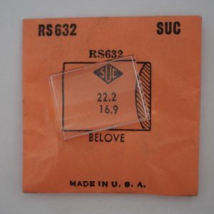 Verre montre SUC RS 632 - BELOVE - 22,2x16,9 [NOS] (Watch crystal)