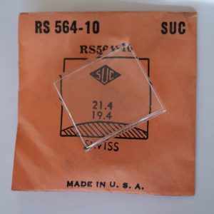 Verre montre SUC RS 564-10 - SWISS - 21,4x19,4 [NOS] (Watch crystal)