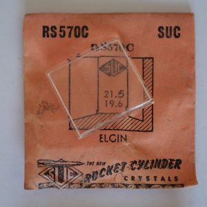 Verre montre SUC RS 570C - ELGIN - 21,5x19,6 [NOS] (Watch crystal)