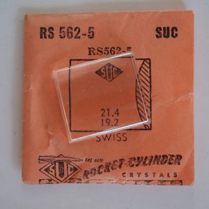 Verre montre SUC RS 562-5 - SWISS - 21,4x19,2 [NOS] (Watch crystal)
