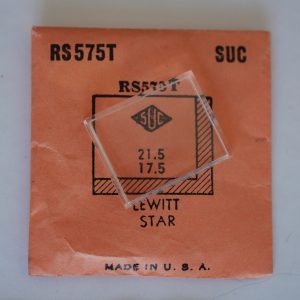 Verre montre SUC RS 575T - LEWITTT STAR - 21,5x17,5 [NOS] (Watch crystal)