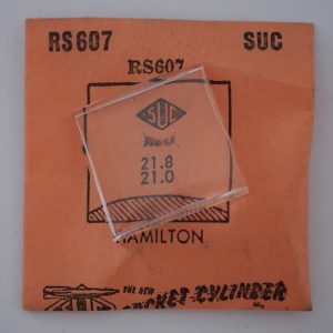 Verre montre SUC RS 607 - HAMILTON - 21,8x21 [NOS] (Watch crystal)