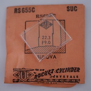Verre montre SUC RS 655C - BULOVA - 22,3x19 [NOS] (Watch crystal)