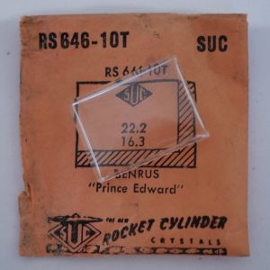 Verre montre SUC RS 646-10T - BENRUS - 22,2x16,3 [NOS] (Watch crystal)