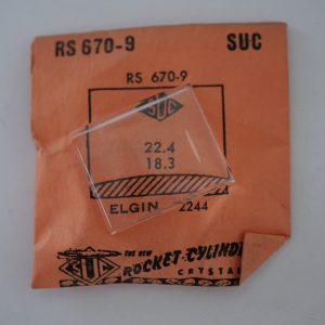 Verre montre SUC RS 670-9 - ELGIN 2244 - 22,4x18,3 [NOS] (Watch crystal)