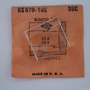 Verre montre SUC RS 670-10C - LONGINES - 22,4x19,9 [NOS] (Watch crystal)