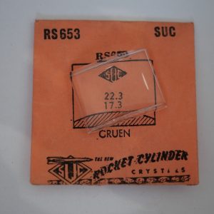 Verre montre SUC RS 653 - GRUEN - 22,3x17,3 [NOS] (Watch crystal)
