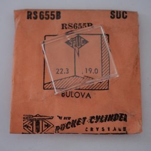 Verre montre SUC RS 655B - BULOVA - 22,3x19 [NOS] (Watch crystal)