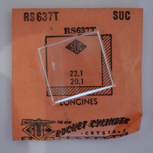 Verre montre SUC RS 637T - LONGINES - 22,1x20,1 [NOS] (Watch crystal)