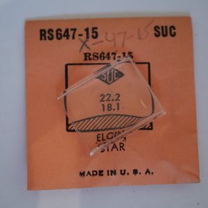Verre montre SUC RS 647-15 - ELGIN STAR - 22,2x18,1 [NOS] (Watch crystal)