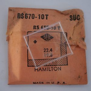 Verre montre SUC RS 670-10T - HAMILTON - 22,4x19,8 [NOS] (Watch crystal)
