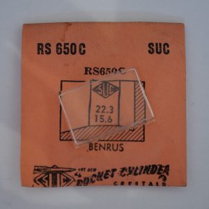 Verre montre SUC RS 650C - BENRUS - 22,3x15,6 [NOS] (Watch crystal)