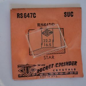 Verre montre SUC RS 647C - STAR - 22,2x16,5 [NOS] (Watch crystal)