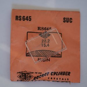 Verre montre SUC RS 645 - ELGIN - 22,2x15,4 [NOS] (Watch crystal)