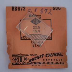 Verre montre SUC RS 672 - ELGIN STAR - 22,5x15,9 [NOS] (Watch crystal)