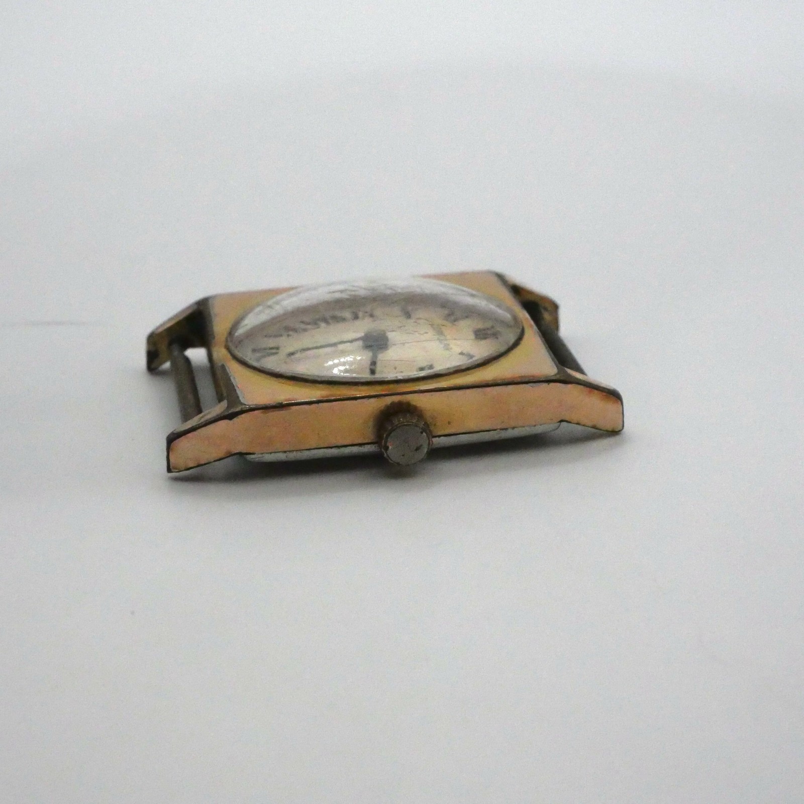 Montre mécanique CORIOLAN - Boitier doré rectangle - Ne fonctionne pas – Image 3