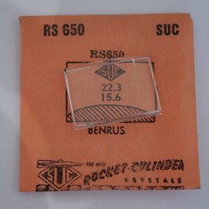 Verre montre SUC RS 650 - BENRUS - 22,3x15,6 [NOS] (Watch crystal)