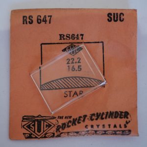 Verre montre SUC RS 647 - STAR - 22,2x16,5 [NOS] (Watch crystal)