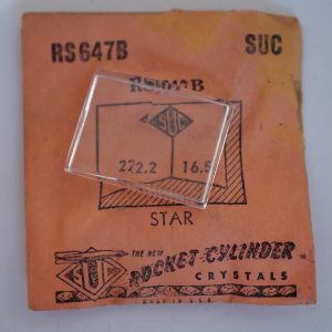 Verre montre SUC RS 647B - STAR - 22,2x16,5 [NOS] (Watch crystal)