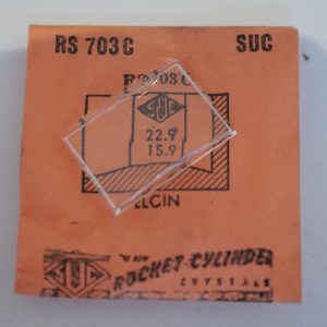 Verre montre SUC RS 703C - ELGIN - 22,9x15,9 [NOS] (Watch crystal)