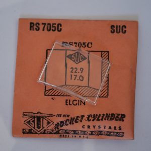 Verre montre SUC RS 705C - ELGIN - 22,9x17 [NOS] (Watch crystal)